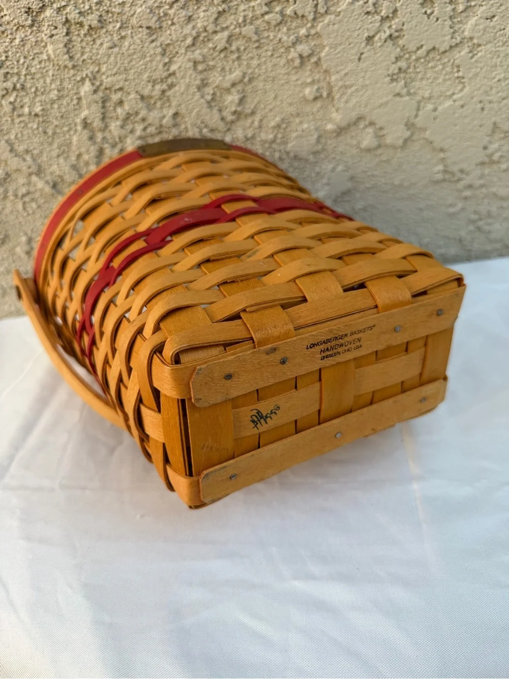 Longaberger Collectors Club Membership Basket 1996 Charter Member & Glad Tidings